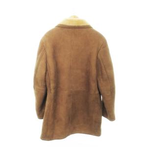 Schott USA製 ムートン ランチ コート チェスター レザー ロング 40 L 茶 ブラウン /MN16 GY99