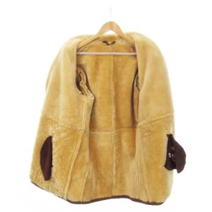 Schott USA製 ムートン ランチ コート チェスター レザー ロング 40 L 茶 ブラウン /MN16 GY99