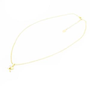 courreges ネックレス ロゴモチーフ ラインストーン バイカラー イエローゴールドカラー /CK26 GY99