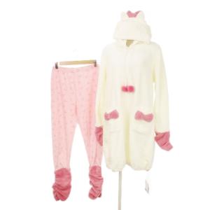 × ベルメゾン BELLE MAISON ルームウェア 部屋着 セットアップ 2点セット ロング丈ボアトレーナー