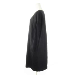 23区 ワンピース ロング丈 ノッチネック 長袖 切替 ニット コクーンシルエット 大きいサイズ 44 XXL