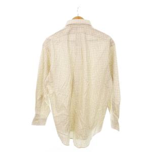 RALPH LAUREN ボタンダウンシャツ 長袖 チェック ロゴ刺繍 オーバーサイズ L 白 ホワイト /MN22 GY99