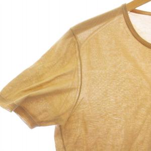 PRADA ニット カットソー 半袖 ロゴ 46 M ベージュ GY03