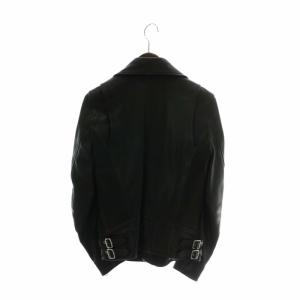 DIESEL TIMELESS SUPERIOR ダブル ライダース ジャケット ラムレザー 革ジャン 羊革 ジップアップ S 黒 ブラック