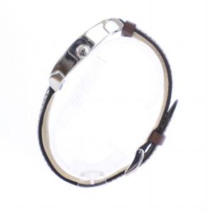 EMPORIO ARMANI 腕時計 ウォッチ トノー型 クォーツ デイト ロゴ シルバー色 茶 ブラウン AR-0916 GY03