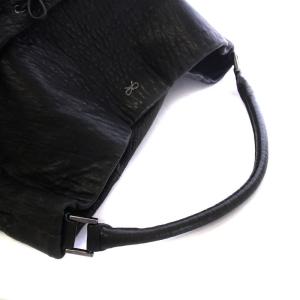 ANYA HINDMARCH トートバッグ タッセル フリンジ リボン シボ革 レザー ロゴ 黒 ブラック GY18