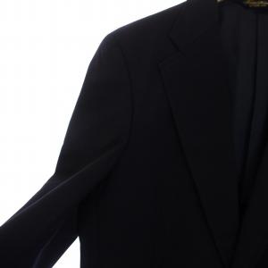 BLACK FLEECE BY BROOKS BROTHERS テーラードジャケット 背抜き 長袖 ロゴ シングル 金ボタン センターベント A6 L 紺 ネイビー GY31