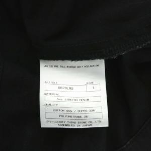 JULIUS 2017 5oz STRETCH DENIM シャツ 1 ブラック 587BLM2