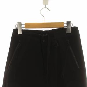 JULIUS テーパードパンツ ベルテッド ストレッチ ナイロン ジップフライ 1 S 黒 ブラック 617PAM10