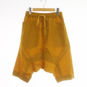 23SS サテンジオメトリックシームドオーバークロッチパンツ サルエル ハーフ ショート ウエストゴム