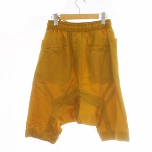 JULIUS 23SS サテンジオメトリックシームドオーバークロッチパンツ サルエル ハーフ ショート ウエストゴム