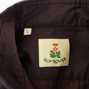 GUY ROVER イタリア製 長袖シャツ マチ付き コットン S えんじ ボルドー ワインレッド GY12