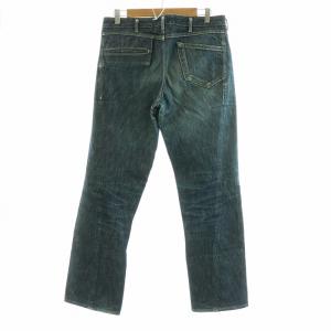 Y's デニムパンツ ジーンズ 立体裁断 ボタンフライ 2 S 青 ブルー MT-P17-009 GY12