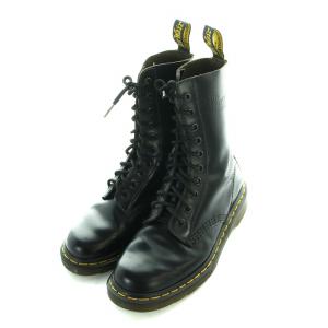 Dr.Martens 10ホールブーツ ショート ロゴ レザー UK4 23cm 黒 ブラック 1490 GY01