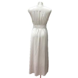 sov. ワンピース ロング Vネック ノースリーブ 36 S 白 オフホワイト /MN GY99