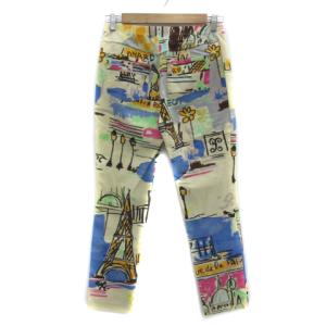 LEONARD SPORT スキニーパンツ ロング丈 総柄 40 L マルチカラー アイボリー /YS6 GY18