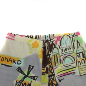 LEONARD SPORT スキニーパンツ ロング丈 総柄 40 L マルチカラー アイボリー /YS6 GY18