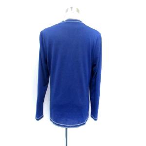 LEONARD SPORT アンサンブル カーディガン Vネック ミドル丈 カットソー ラウンドネック 七分袖 総柄 40 L マルチカラー 青 ブルー