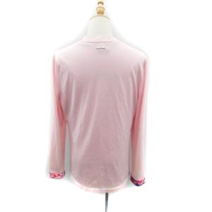 LEONARD SPORT アンサンブルニット カーディガン ミドル丈 Vネック ジップアップ カットソー 半袖 ラウンドネック 総柄 マルチカラー 40