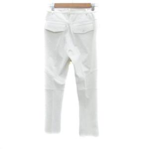 LEONARD SPORT スラックスパンツ ロング丈 ラインストーン 40 L オフホワイト /HO16 GY18