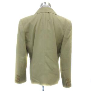 Christian Dior ヴィンテージ ショールカラー ジャケット ダブルボタン 無地 11 ベージュ /YS32 GY18