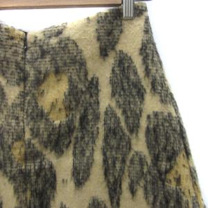 Acne Studios フレアスカート ひざ丈 変形 アシンメトリー  総柄 ウール モヘヤ混 34 XS ブラウン 茶 13J144