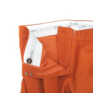 Max Mara スラックスパンツ テーパードパンツ ロング丈 ウール 42 XL オレンジ /HO14 GY19