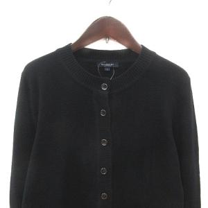 BURBERRY LONDON カーディガン ニット カシミヤ ワンポイント 刺繍 長袖 1 S 黒 ブラック
