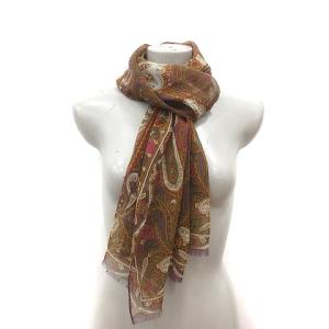 ストール ペイズリー柄 絹 シルク マルチカラー /MS GY19