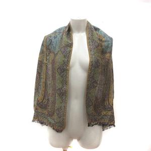 ETRO ストール ペイズリー柄 フリンジ マルチカラー