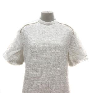 PROENZA SCHOULER white label ブークレ ツイード ドレス ワンピース ひざ丈 五分袖 2 M 白 ホワイト /MS