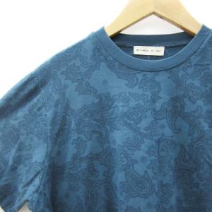 ETRO Tシャツ カットソー 半袖 ペイズリー柄 M ブルーグリーン /SM14 GY19