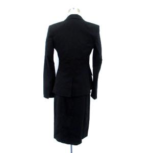 Theory セットアップ 上下 テーラードジャケット シングル ミドル丈 総裏地 ワンピース ラウンドネック 半袖 ミモレ丈 2 M 黒