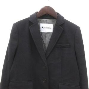 Aquascutum チェスターコート ウール 総裏地 紺 ネイビー /MS GY19