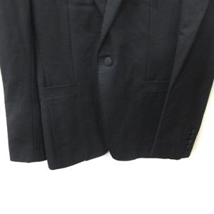 BURBERRY BLACK LABEL テーラードジャケット シングル 背抜き ウール M 黒 ブラック