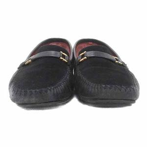 Salvatore Ferragamo ビットローファー レザー スエード 6 1/2 23.5cm 黒 ブラック