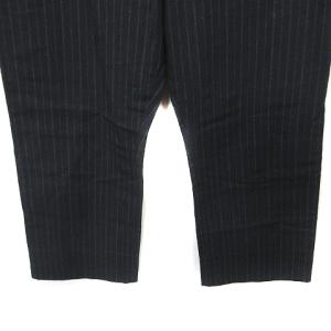 Yohji Yamamoto ワイドパンツ ストライプ 4 L 黒 ブラック YT-P04-030