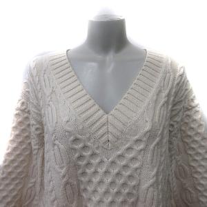 Ron Herman ニット セーター ケーブル 長袖 ウール XS 白 オフホワイト