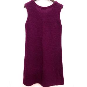 Y's ワンピース タイト ロング ノースリーブ ウール S 紫 パープル /RT GY19