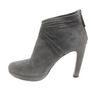 PRADA ショートブーツ スエード ヒール 36 23cm グレー