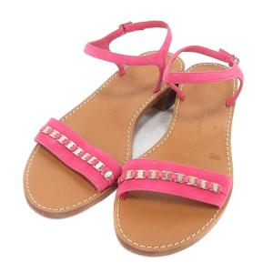 サンダル スタックヒール スエード ヴァラ 6 23cm ピンク /MN GY19