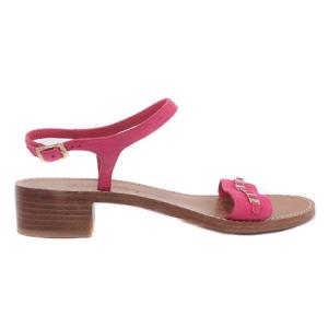 Salvatore Ferragamo サンダル スタックヒール スエード ヴァラ 6 23cm ピンク /MN GY19