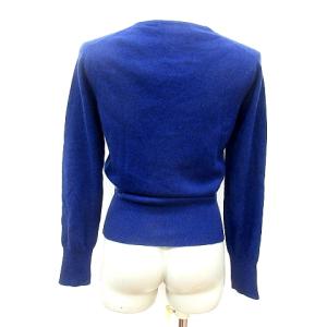 Johnstons カシミヤ100％ カーディガン ニット 34 S 紺 ネイビー /MN GY19