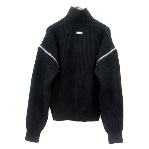 MSGM ニット セーター ハイネック 長袖 ウール XS 黒 ブラック