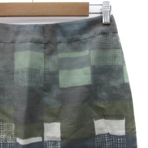 MARNI フレアスカート ミモレ丈 総柄 マルチカラー 42 XL グリーン 緑 /YM8 GY19