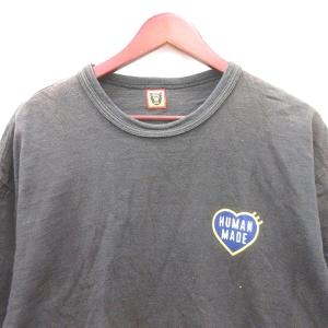 HUMAN MADE カットソー Tシャツ クルーネック プリント 半袖 3XL グレー /MN GY12
