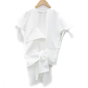 近年モデル カットソー 半袖 フリル F 白 ホワイト 521822700401-01