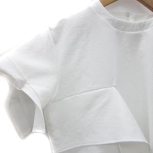 UN3D. 近年モデル カットソー 半袖 フリル F 白 ホワイト 521822700401-01