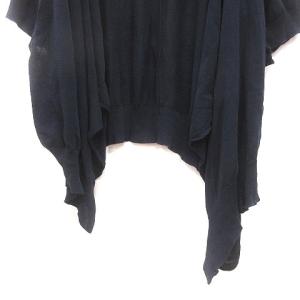 Y's カーディガン ニット アシンメトリー 五分袖 2 M 紺 ネイビー /MS GY12