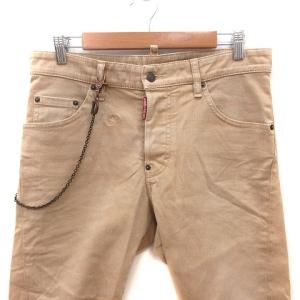 DSQUARED2 パンツ ボタンフライ ウォレットチェーン付き 44 M ベージュ